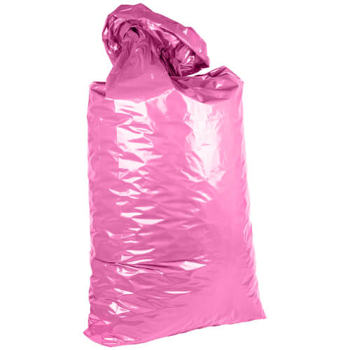 Pink PE laundry bags